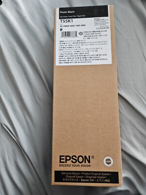 Genuine EPSON T55k1 Photo Black 700ml Ink SC-P9000/8000/7000/6000 New Exp.2025