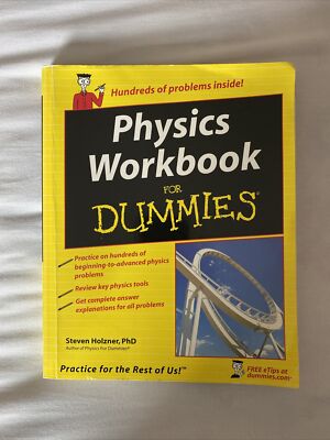 Physics Workbook For Dummies - ACCEPTABLE (Read Description)