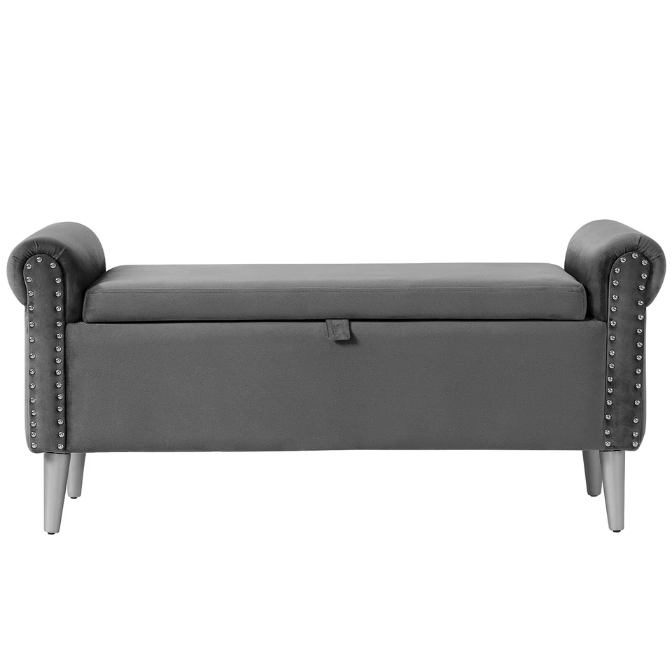 Rectangular Storage Ottoman For Bedroom Hallway Footstool Living room Sofa Bench - Image 4 of 4