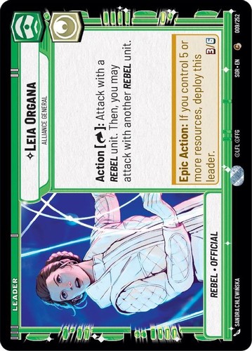 Leia Organa #260 Star Wars Unlimited: Spark of Rebellion card
