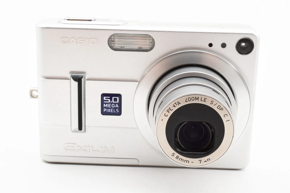 CASIO EXILIM ZOOM EX-Z55 Digital Camera 5.0MP Silver w/Case [Exc+++] Japan #B596 - Image 3 of 4
