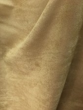 TAN Solid Faux Suede Upholstery Drapery Fabric 54 in. Sold By The Yard