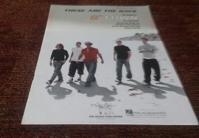 These are the days by O-Town piano vocal guitar sheet music NEW