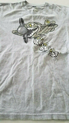 Johnny Cupcakes Shark T-Shirt Tee Gray Men's Jaws Anchor OOP Rare