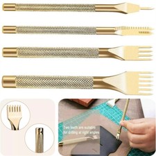 4PCS Leather Stitching Punch Leather Hole Punch 1/2/4/6 Diamond Lacing Chisel