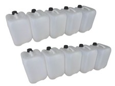 10 St&uuml;ck 10 Liter 10 L Kanister natur Campingkanister Wasserkanister NEU DIN45