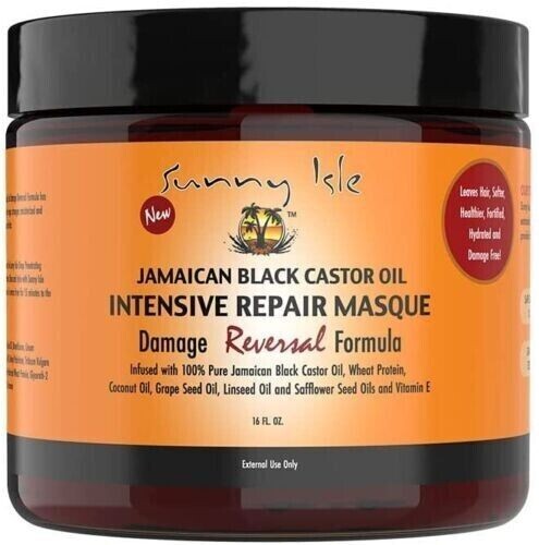 Sunny Isle Jamaican Black Castor Oil Intensive Repair Masque 16 Oz NEW PACKAGING