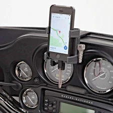 NEW Ciro Smartphone/GPS Holder with CHARGER and Fairing Mount 50217 14 UP FLHT