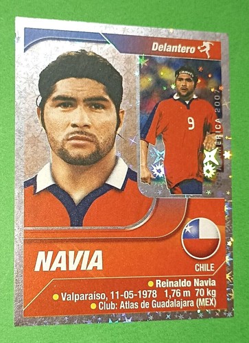 2007 Navarrete Copa America #134 REINALDO NAVIA Chile Soccer Team Sticker FOIL - 第 2/3 張圖片