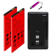 2X 7220mAh Battery Grade A+ Charger Pen for Samsung Galaxy Note 4 SM-N910A AT&T