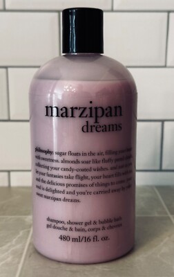Philosophy MARZIPAN DREAMS Shampoo Shower Gel & Bubble Bath 16oz