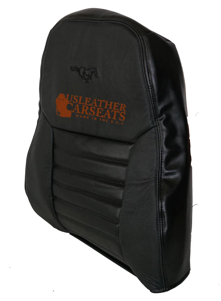 1999-2004 Ford Mustang Saleen S281 Driver Lean Back Leather Seat Cover Black - Image 2 of 4