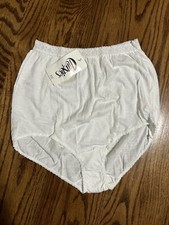 Vintage High Waist Cotton Brief Panties XXL Christie s NWT White Size 9