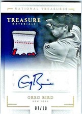 GREG BIRD 4 COLOR PATCH #7/10 AUTO LOGO NATIONAL TREASURES 2016 jersey AUTO