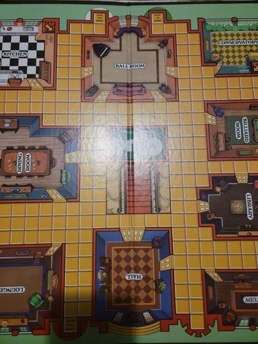 VTG Clue Game BOARD  1986 Parker Brothers, Replacement, Decor, USA