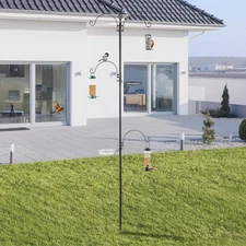 Outdoor Premium Bird Feeding Station Kit 93in Birds Feeder Pole Planter Hanger