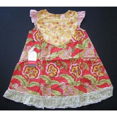 NEW Matilda Jane girls dress 4 Serendipity Loretta flutter tunic tomato red pink