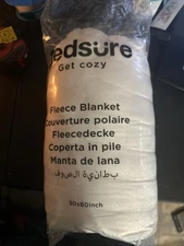 Bedsure Fleece Blanket 50in X 60in White