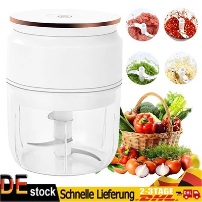MARKENLOS Elektrisch Zerkleinerer Multizerkleinerer Obst Zwiebelschneider Knoblauchhacker