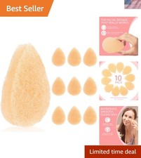 Natural Foam Exfoliation Pads - 10 Reusable Face Scrubbers for Glowing Skin