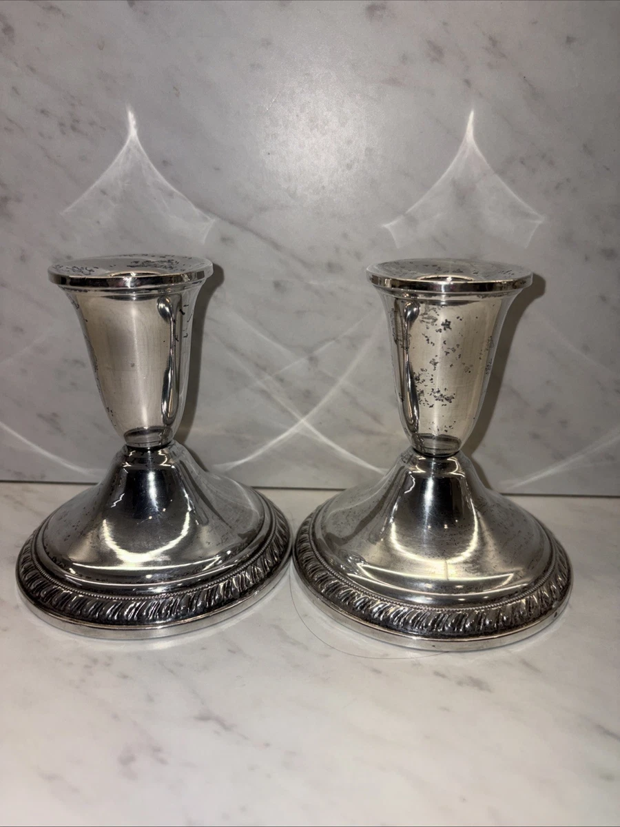 Duchin Creation In Antique Us Sterling Silver Candlesticks