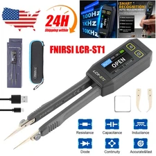 New FNIRSI LCR-ST1 Smart Tweezer LCR ESR SMD Tester Ohm Capacitance Diode Test