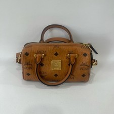 MCM Women Canvas Boston Top Handle Handbag