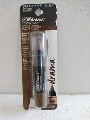 MAYBELLINE SOFT BROWN BROWDRAMA EYESTUDIO CRAYON EYE BROW COLOR 255