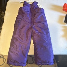 London Fog Girls Classic Snow Bib Ski Snowsuit Purple Size 4T New