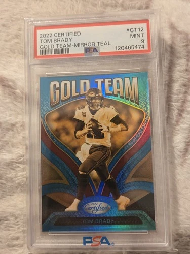 2022 Panini Certified - Gold Team Tom Brady #GT-12 Mirror Teal /50 PSA 9 MINT 🔥