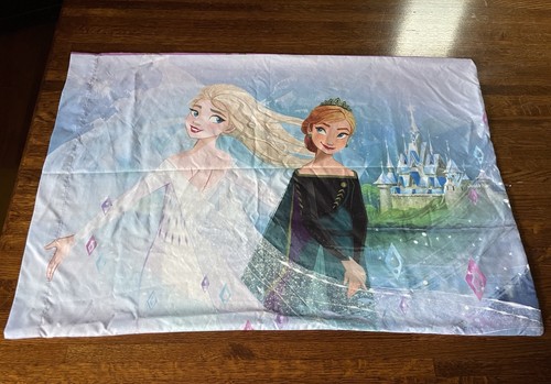 Disney Frozen 2 Pillowcase Standard Anna Elsa Kristoff Olaf Sven Double Sided