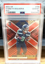 2022 PANINI XR BASE RED 039/249 #118 KENNETH WALKER III SEAHAWKS ROOKIE PSA 10