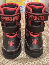 Marvel Spiderman Kids Shoes Black and Red with Lights Size 8