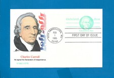 Scott UX105 Charles Carroll Feb 1, 1985 FLEETWOOD FDC PRS