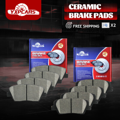 Front & Rear Ceramic Brake Pads Set for Hyundai Santa Fe Sport KIA Sorento