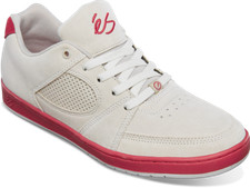 Mens es Accel Slim Skateboarding Shoes NIB White White Red