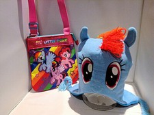 Hasbro MY LITTLE PONY Friendship Magic Rainbow Dash Shoulder Bag Beanie EUC