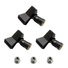 Audio2000'S AMC4171 Universal Microphone Holders with adapters(3 Pack)-NEW