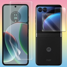 Portable Soft Screen Tempered Glass Outer Protector Film f Motorola Razr 2023