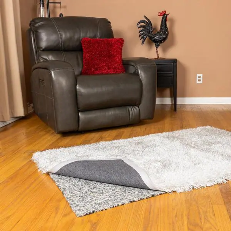 Strong Grip Area Rug Pad 0.375 in. Thick, Rebound Padding Rug Pad 6 ft ...