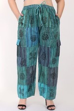 Women's Printed Patchwork Cotton Hippie Trousers Pant With Pocket Wholesale Lot
