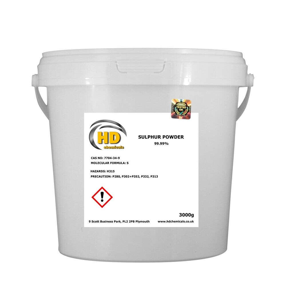 99.99% PURE GRADE Flowers of Sulphur Powder 3kg bucket FREE COURIER quality