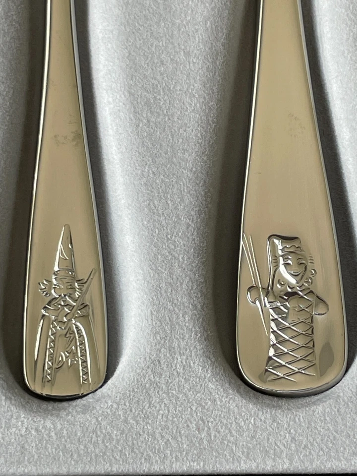 WMF Kinderbesteck Children's 4-pc Utensils Kasperle Puppets King-Qn-Jester  New - Image 4 of 4