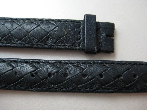 GENUINE CARTIER LADIES WATCH STRAP BAND 12 x 12 mm GREY BRAIDED CALFSKIN LEATHER - Picture 2 of 12