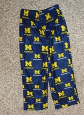 Team Athletics Boys U of M Michigan Wolverines Pajama Bottom Pants 4-6X NEW