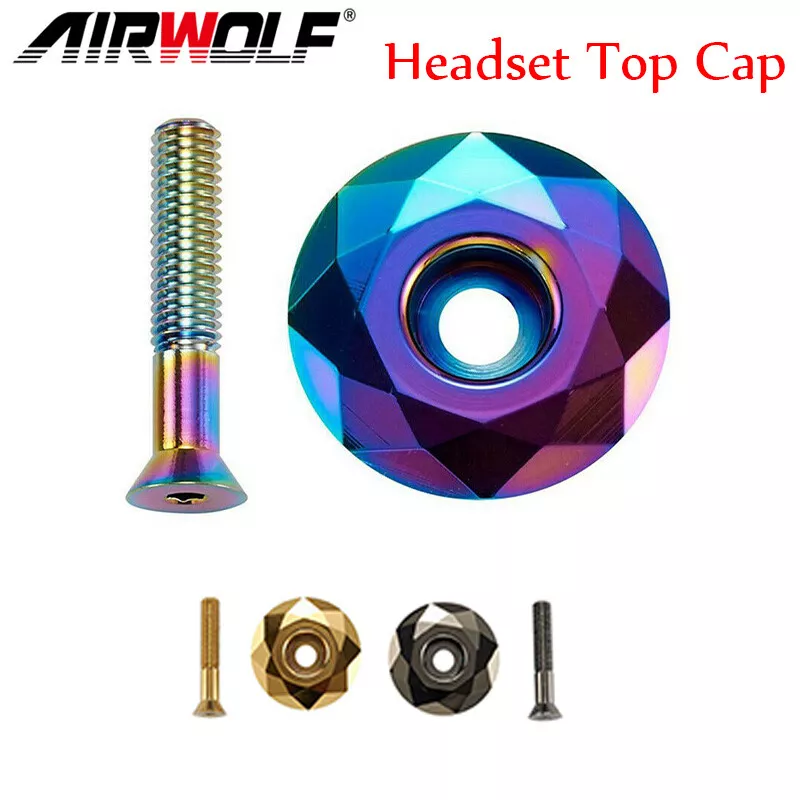 Aluminum MTB Road Bike Stem Headset Top Cap Cover Screws Bolt For 1 1 8