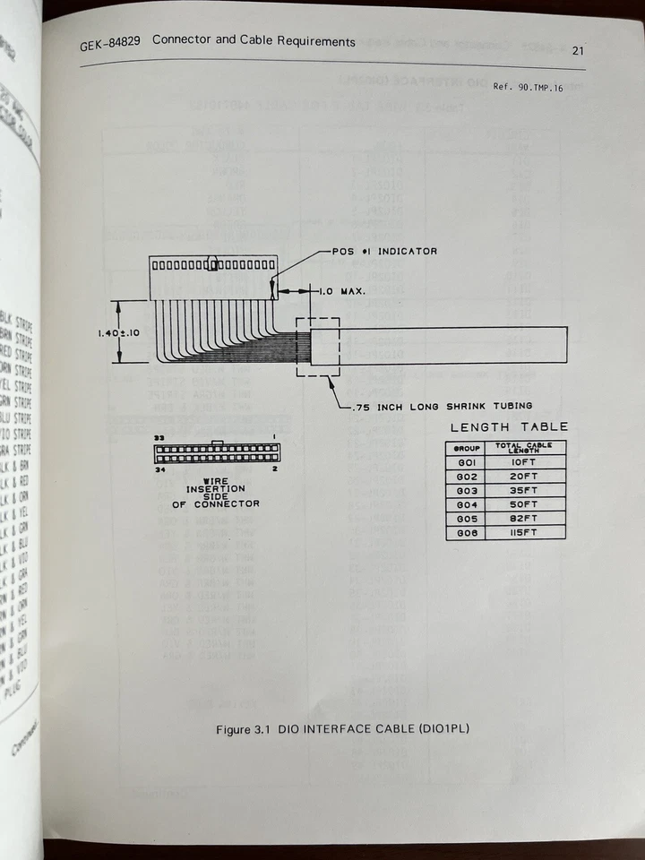 GE MARK CENTURY 2000 CONNECTOR & CABLE REQUIREMENTS MANUAL GEK 84829H - Image 2 of 2