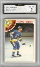 1978-79 O-Pee-Chee #143 Bernie Federko RC | GMA EX/NM 6 | St. Louis Blues