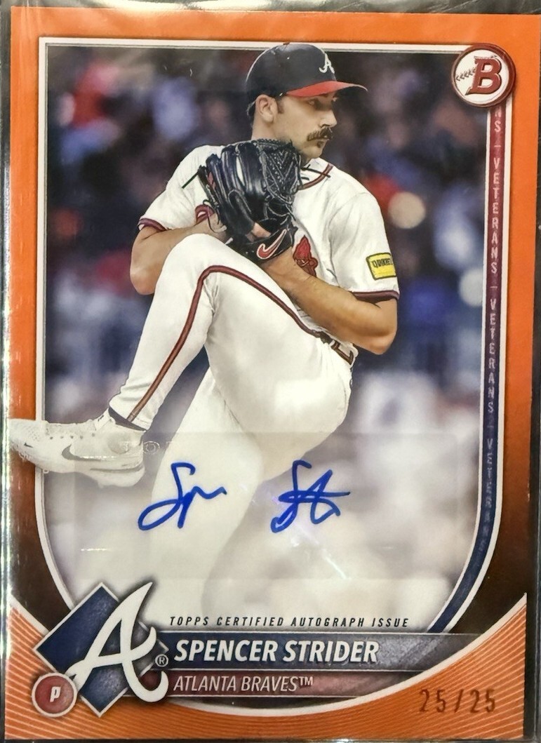 2025 Topps Series 1 - Spencer Strider #90AU-SST for sale | eBay