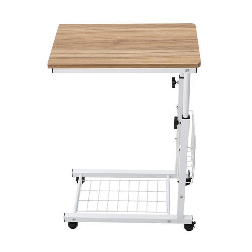 Height Adjustable Computer Laptop Desk Mobile C-Shaped Sofa Bed Tray Side Table - Picture 16 of 19